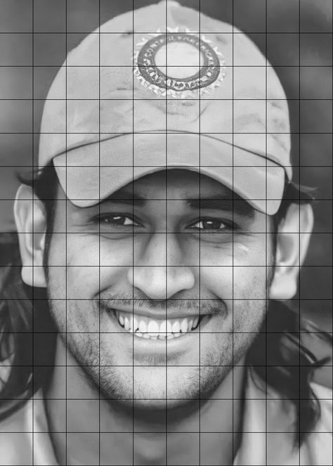 Msd Pencil Sketch, Ms Dhoni Sketch Pencil Outline, Celebrity Portraits Drawing Grid, Ms Dhoni Portrait Sketch, Msd Sketch, Ms Dhoni Sketch Pencil, Dhoni Drawing Sketches, Ms Dhoni Drawings, Ms Dhoni Portrait