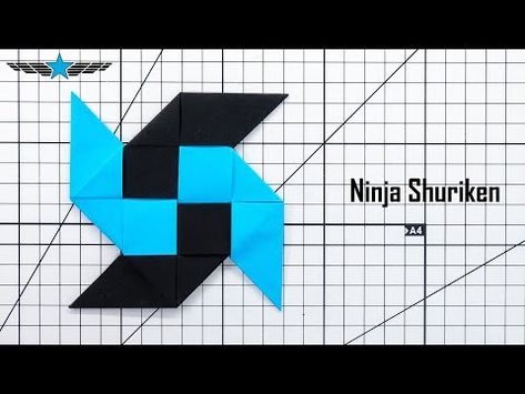 DIY Ninja Throwing Star - Easy Origami Tutorial : Create a Ninja Star in Minutes - YouTube Throwing Star Origami, Ninja Throwing Star, Ninja Star Origami, Diy Ninja, Easy Origami Tutorial, Origami Tutorial Easy, Ninja Star, Easy Origami, Diy Crafts Paper Flowers