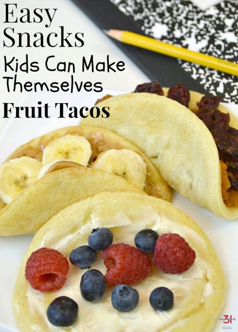 Delicious and easy snacks kids can make themselves. A great way to teach independence & life skills with after-school snacks that your kids will love. #LeggoMyEggo #HearTheNews [ad] Snacks Kids Can Make Themselves, Snacks Kids Can Make, Fruit Tacos, Creative Healthy Snacks, Fruit Taco, Easy Tacos, Super Healthy Snacks, Snacks Kids, Easy Snacks For Kids