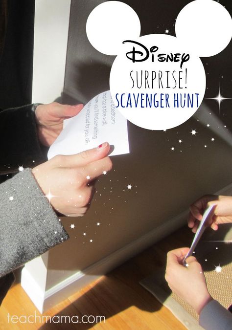 Do you want to surprise your kids with a fun Disney vacation? Try this super fun Disney surprise scavenger hunt!! Kids will go crazy when they figure it out! #teachmama #vacation #travel #activity #activitiesforkids #kidsactivities #games #gamesforkids #family Disney Trip Reveal, Disneyland Surprise, Scavenger Hunt Ideas, Disney Trip Surprise, Disney Reveal, Disney Surprise, Surprise Vacation, Scavenger Hunt Clues, Parenting Plan