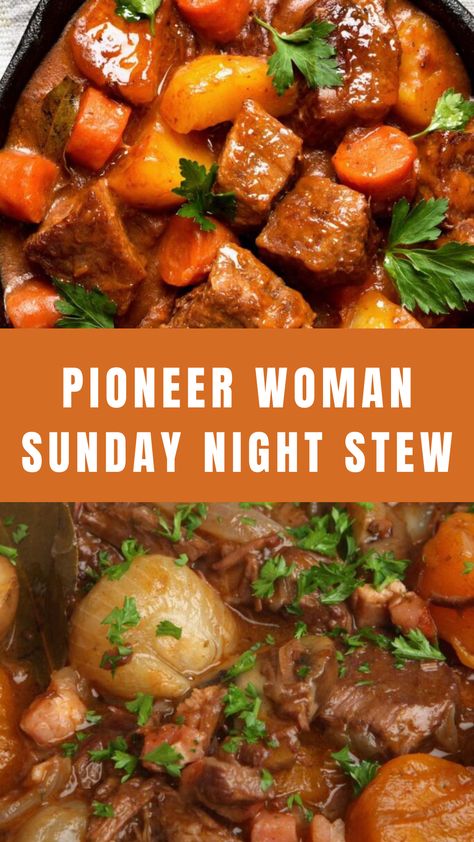 Pioneer Woman Sunday Night Stew Pioneer Woman Stew, Pioneer Woman Sunday Stew, Sunday Stew Pioneer Woman, Six Sisters Beef Stew, 5 Hour Stew, Crock Pot Beef Stew Pioneer Woman, Recipe With Stew Beef, Beef Stew Crock Pot Recipes Over Mashed Potatoes, Beef Stew Without Tomato Paste