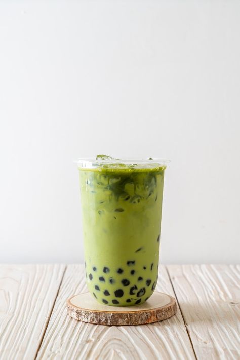 Green Tea Latte, Tea Latte, Premium Photo, Green Tea, Smoothie, Stock Photos, Tea, Green