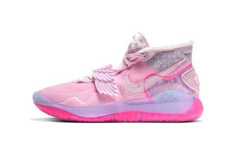 Nike KD 12 "Aunt Pearl" Release Date, Photos | HYPEBEAST Kd 12 Aunt Pearl, Zapatillas Nike Basketball, Pink Basketball Shoes, Best Volleyball Shoes, Pink Basketball, Pearl Shoes, Nike Kd, Volleyball Shoes, Pink Sneakers