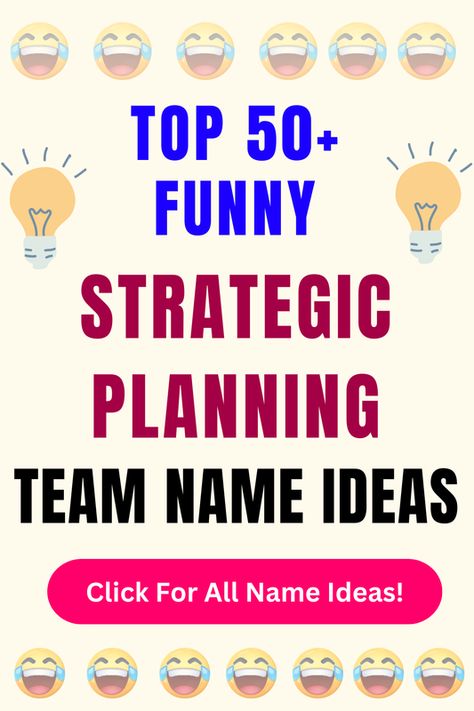 Check Out The Top 50+ Funny Strategic Planning Team Name Ideas. Click For All 200+ Strategic Planning Team Name Ideas! Team Names Ideas For Work, Unique Team Names, Team Names Ideas, Best Team Names, Derby Names, Mission Possible, Demolition Derby, All Names, Name Ideas