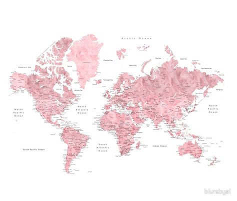 Light pink and muted pink world map with cities Pink World Aesthetic, Light Pink Poster Prints, Light Pink Posters, Pink Wall Collage Aesthetic, Aesthetic World Map, Pink World Map Wallpaper, World Map Aesthetic, Light Pink Poster, Pink World Map