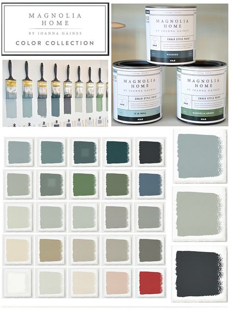 Joanna Gaines just announced the launch of her new chalk style paint line in partnership with KILZ paint. All the details of Magnolia Home Chalk Style Paint Magnolia Homes Paint Colors Furniture, Magnolia Home Chalk Painted Furniture, Magnolia Chalk Paint Furniture, Magnolia Chalk Paint Colors, Chalk Paint Colors For Furniture, Joanna Gaines Paint, Magnolia Homes Paint, Painted Pianos, Interior Paint Colors Schemes