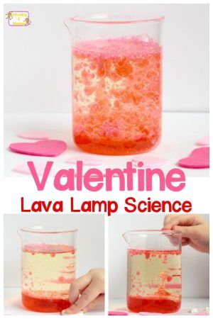 Valentines Preschool Science Activities, February Stem Activities Elementary, February Elementary Activities, Lava Lamp Science Experiment, Valentines Science, February Stem, Creche Ideas, Valentine Science Experiments, Valentine Science