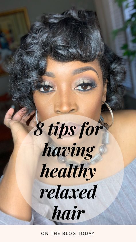 Protective Relaxed Hairstyles, Black Hair Relaxed Styles, Hair Relaxing Before And After, Relaxed Hair Maintenance, Relaxed Hair With Extensions, Relaxed Hair Protective Hairstyles, Diy Relaxer For Black Hair, Healthy Relaxed Hair Regimen, Hair Care For Relaxed Hair Black Women