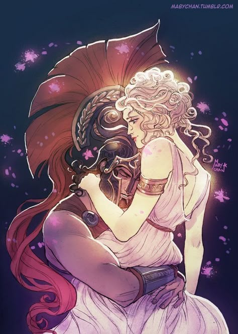 Aphrodite And Ares, Ares Aphrodite, Epic The Musical, Greek Mythology Art, Hades And Persephone, Lore Olympus, Roman Mythology, Mythology Art, Greek Myths