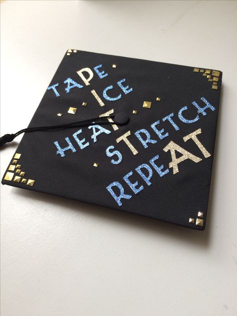 Athletic Training graduation cap decorating idea -University of Pittsburgh- PITT AT graduation cap design Science Graduation Cap, Athletic Training Student, Athletic Training Sports Medicine, Graduation Cap Designs College, Graduation Party Pictures, Graduation Cap Ideas, College Grad Cap Ideas, College Graduation Cap Decoration, College Graduation Pictures