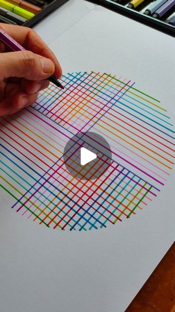 Repetition Art, Taylor Swift August, Easy Zentangle Patterns, Square Drawing, Easy Zentangle, Zentangle Mandala, Line Doodles, Rainbow Mandala, Zentangle Artwork