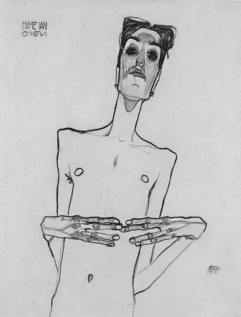 10 Times When Egon Schiele Mastered Hip Hop Hand Gestures - DailyArtMagazine.com - Art History Stories Egon Schiele Drawings, Pencil Tattoo, Self Portrait Drawing, Egon Schiele, Figurative Artwork, Figure Sketching, Arte Inspo, Gustav Klimt, Life Drawing