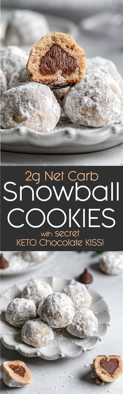 Make these buttery keto snowball cookies the traditional way, or add in a secret keto KISS!