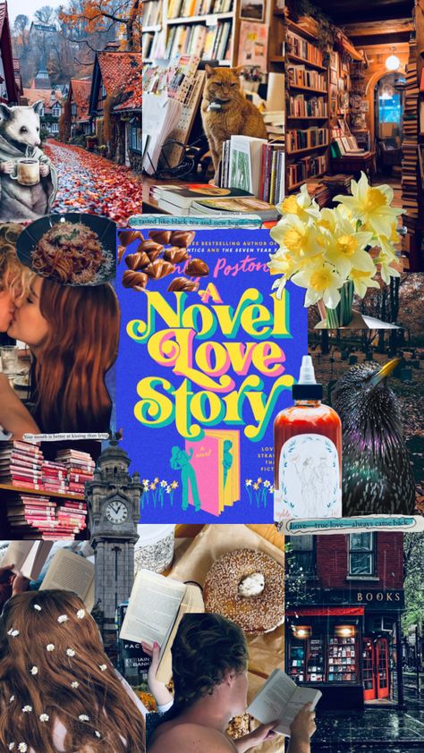 A novel love story by Ashley Poston #anovellovestoryashleyposton #anovellovestory #ashleyposton #bookaesthetic #magicalrealism #smalltown #bookstore #aesthetic #eileenmerriweather #andersonsinclair Story Book Aesthetic, Love Story Aesthetic, Ashley Poston, Bookstore Aesthetic, After College, Romantic Books, Ya Books, Contemporary Romances, Book Nooks