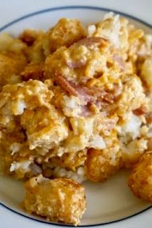 Cheese Tater Tot Casserole, Ham Casseroles, Ham Meals, Sausage Casseroles, Tater Tot Bake, Kielbasa Recipe, Casserole Dinners, Tater Tot Hotdish, Easy Casseroles