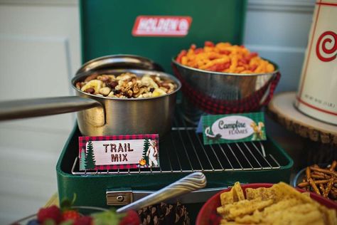 Cabin Themed Birthday Party, National Park First Birthday, Park Ranger Birthday Party, Camping Birthday Party Ideas, Happy Camper Birthday Party, Coleman Stove, Vintage National Park, Camping Theme Birthday, Birthday Party At Park