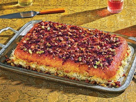 How to Perfect the Imperfect Art of Iranian Rice Tahdig Iranian Rice, Tahdig Recipe, Yogurt Rice, Buttery Rice, Saffron Chicken, Imperfect Art, Persian Rice, Raw Pistachios, Rice With Chicken