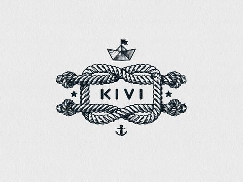 Hey there! Here's one of the logos created for the KIWI brand we'd like to show you. Follow us on Behance |  Facebook |  Instagram | Twitter Sailing Logo, Nautical Logo, Church Logo, Create Logo, Logo Sign, Badge Design, Emblem Logo, Logo Mark, Typography Logo