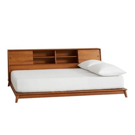 Bed with headboard storage