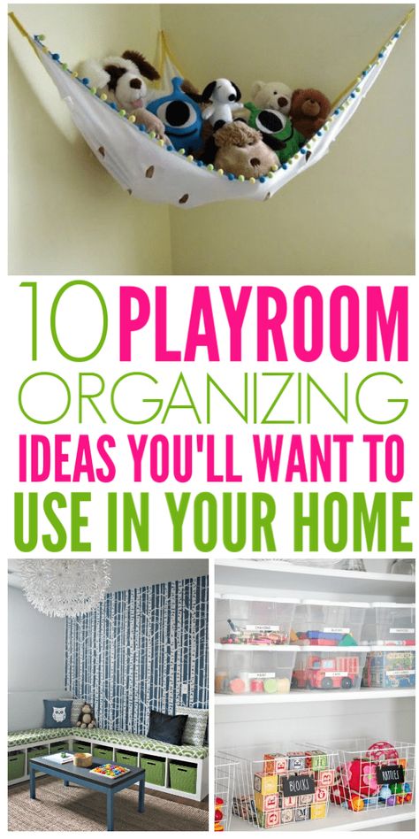 Organizing Playroom, Playroom Organizing, Toy Room Organization, Small Playroom, Kids Bedroom Organization, Diy Playroom, Diy Organizer, Kids Toy Organization, Bedroom Organization