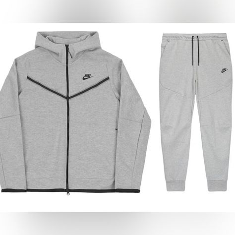 Brand New Never Been Worn Nike Tech Fleece Outfit Men, Nike Tech Sweatsuit, Nike Tech Fleece Tracksuit, Nike Tech Fleece Hoodie, Nike Clothes Mens, Couture Invisible, Tech Fleece Hoodie, Fleece Outfit, Nike Sportswear Tech Fleece