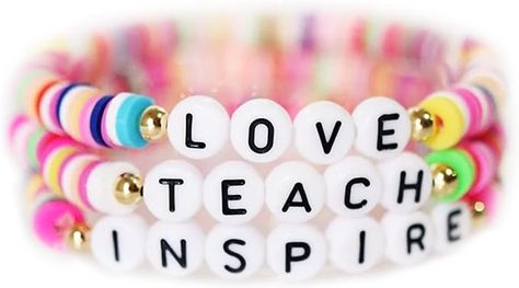 Beaded Teacher Bracelet for Women Teacher Appreciation Gifts Bracelet Love Teach Inspire Beaded Teacher Bracelets Appreciation Gifts Teacher Bracelet, Letter Bead Bracelets, Cute Teacher Gifts, Bracelets Adjustable, Preppy Jewelry, Wood Bead Bracelet, Fun Bracelet, Bracelet Love, Buy Bead