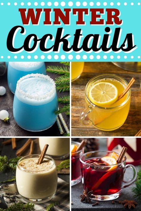 These classic winter cocktails are the perfect way to unwind! From mulled wine to a hot toddy to spiked hot chocolate, get a little tipsy with these tasty drinks. Apres Ski Cocktails, Apres Ski Drinks, Drinks For Winter, Best Alcoholic Drinks, Winter Drinks Alcoholic, Hot Alcoholic Drinks, Winter Cocktail Party, Winter Drink Recipes, Warm Cocktails