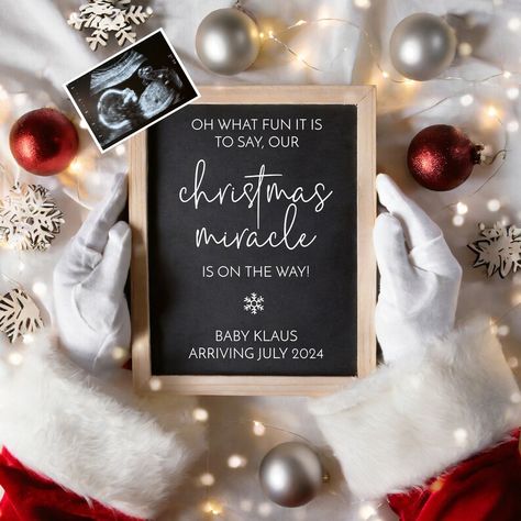 Christmas Pregnancy Announcement Digital Santa Baby Reveal - Etsy Australia Maternity Christmas Card Family Pictures, Santa Baby Announcement, December Pregnancy Announcement, Miracle Baby Announcement, Winter Pregnancy Announcement, Family Baby Announcement, Ivf Pregnancy Announcement, Holiday Pregnancy Announcement, Twins Announcement