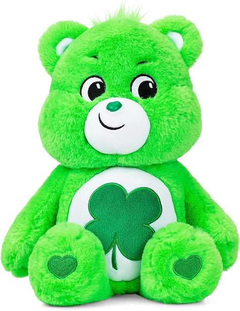 Amazon.com: Care Bears Good Luck Bear Stuffed Animal, 14 inches , Green : Toys & Games Care Bears Good Luck Bear, Good Luck Bear, Green Toys, Bear Hug, Bear Stuffed Animal, Care Bear, Care Bears, Clover Leaf, Stuffed Animal