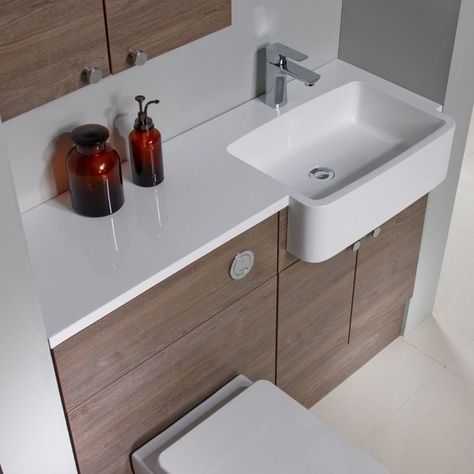 Cloakroom Ideas, Toilet And Sink Unit, Ensuite Ideas, Bathroom Downstairs, Bathroom Furniture Design, Fitted Bathroom Furniture, Ensuite Shower Room, Small Bathroom Layout, Bathroom Planner