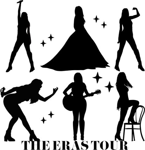 Eras Art Taylor Swift, Taylor Swift Eras Tour Svg Free, Eras Tour Graphics, Taylor Swift Silhouette Art, Taylor Swift Eras Painting Ideas, Taylor Swift Svg Free Files, The Outside Taylor Swift, Taylor Swift Outline Drawing, Taylor Swift Graphics