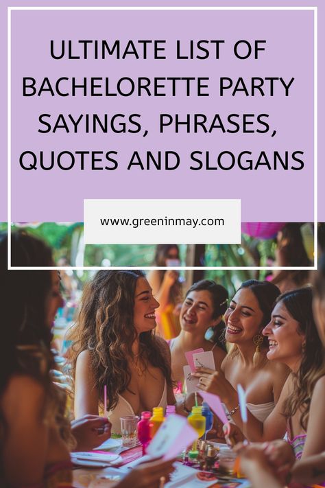 One of the fun parts of bachelorette party planning is branding the party by coming up with cute and sassy bachelorette party sayings, phrases and quotes which you put on the bachelorette party shirts, hats, glassware, banner and also use as the bachelorette hashtag. Here is a list of the funniest and sassiest bachelorette party sayings Bachelorette Party Sayings, Bachelorette Party Slogans, Bachelorette Sayings, Party Sayings, Bachelorette Quotes, Party Slogans, Bachelorette Party Funny, Bachelorette Pool Party, Champagne Campaign