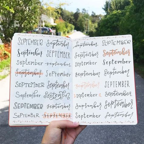 𝓘𝓷𝓼𝓹𝓲𝓻𝓪𝓽𝓲𝓸𝓷 𝓯𝓸𝓻 𝓑𝓾𝓳𝓸 on Instagram: “So many amazing ways letter September by @bulletwithe ❤️✨ • How do you say “September” in your language? Comment below 💕 • • • • • • • • •…” September Font Ideas, September Title Ideas, September In Cursive, Cute Ways To Write September, September In Calligraphy, September Calligraphy Fonts, Month Fonts Hand Lettering, Ways To Write September, September Hand Lettering