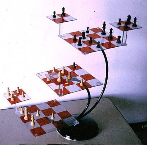 3d chess board | The Chess Art Thread - Chess.com 3d Chess Board, Crochet Games, Chess Ideas, Lego Chess, Star Trek Chess, 3d Chess, Chess Art, Chess Moves, Luxury Chess Sets