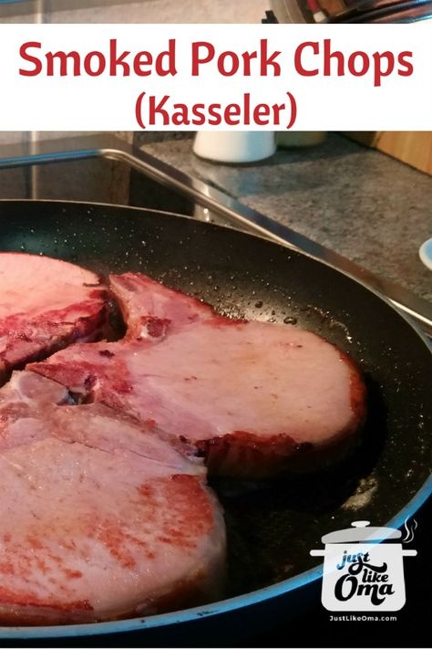 This smoked pork chops recipe (Kasseler) is one of those traditional german recipes that is so easy and quick to make. Delicious with a quick potato salad, serve this up within 30 minutes. Quick Potato Salad, Traditional German Recipes, French Meals, German Meat, Beef Rouladen, Ancestral Diet, Sunday Meals, Traditional German Food, Austrian Cuisine