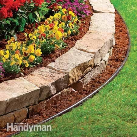 Landscaping around Trees | The Best Garden Bed Edging Tips: The Family Handyman Flower Bed Edging, Landscaping Around Trees, Raised Flower Beds, Landscape Edging, Lawn Edging, Landscaping Tips, Garden Edging, Family Handyman, Garden Borders