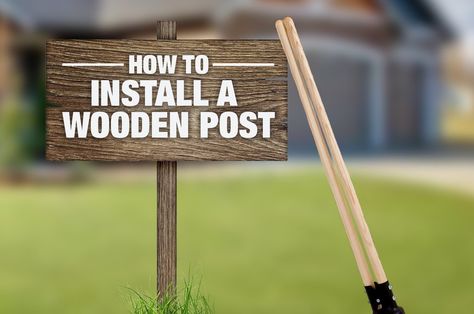 How to Install a Wooden Post Posts Ideas, No Parking, Fence Posts, Wooden Posts, Fence Post, Easy Diy Projects, Fence, You Can Do, Easy Diy