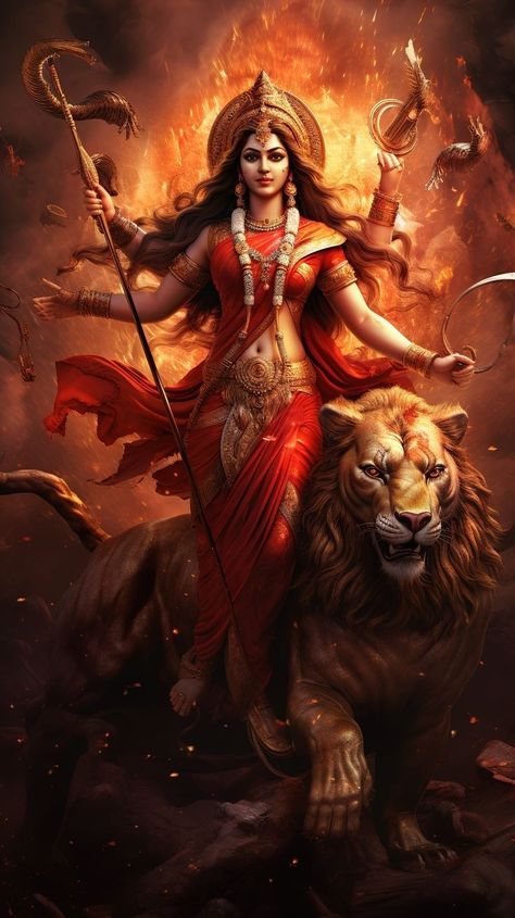 Parvati Goddess Wallpaper, Durgamata Hd Wallpaper, Devi Painting Art, Hindu Goddess Wallpaper, Navratri Mataji Images, Navarathri Devi Images, Goddess Durga Paintings, Tridevi Goddess, Maa Durga Art