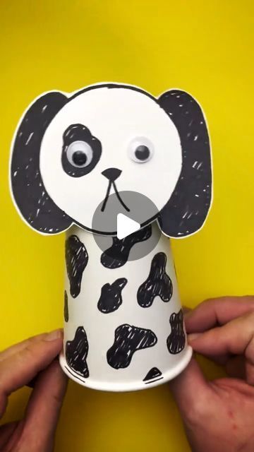 Timm Sevitz on Instagram: "Easy Paper Cup Dog Craft 🐶  This paper cup Dalmatian dog is an easy and fun paper craft that little kids can make with simple materials around the home or classroom. This kids’ art is an easy activity by turning a paper cup into a cute googly eyes puppy or other animals. This is a great introductory craft for preschool-age children. Grab a paper cup, cardstock, scissors, markers or crayons, craft glue stick, and googly eyes. Perfect for summer activities, preschool crafts, and indoor fun. Explore creativity with simple and accessible materials, making it ideal for young kids and classroom projects.  kids crafts, summer activities for kids, preschool crafts, easy paper crafts, googly eyes crafts, fun summer crafts, simple kids art, paper cup animals, classroom cr Easy Indoor Activities For Kids, Paper Cup Animals, Summer Activities For Kids Preschool, Googly Eyes Crafts, Preschool Crafts Easy, Kids Crafts Summer, Activities For Kids Preschool, Googly Eye Crafts, Puppy Crafts