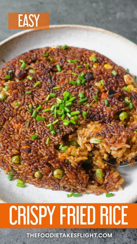 Crispy Fried Rice Recipe, Vegan Soy Sauce, Lemon Pepper Rice, Spicy Sausage Rice, Mediterranean Rice Bowl, Fried Rice Korean, Sausage Rice Skillet, Corn Fried Rice, Scorched Rice