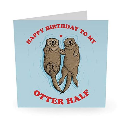 Funny Birthday Card, Fun Stickers, Otters, Happy Birthday, Birthday, Funny, Design