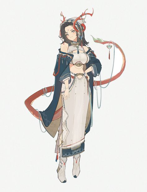 ArtStation - Dragon, dalimao Dragon Girl, Concept Art Character, Dragon Design, Girls Characters, Female Character Design, Character Design References, Character Creation, Character Outfits, Fantasy Character Design