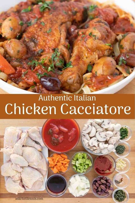 Easy Chicken Cacciatore, Italian Chicken Cacciatore, Dutch Oven Chicken, Cacciatore Recipes, Chicken Cacciatore Recipe, Comfort Food Chicken, Chicken Cacciatore, Dutch Oven Recipes, Oven Chicken