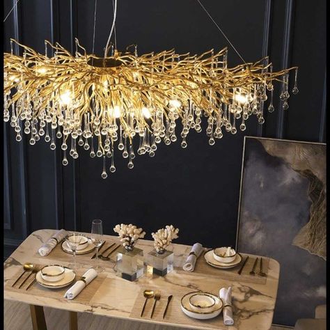 Golden Chandelier, Shell Chandelier, Led Crystal Chandelier, Branch Chandelier, Rectangular Chandelier, Living Room Restaurant, Suspension Vintage, Luxury Chandelier, Chandelier In Living Room