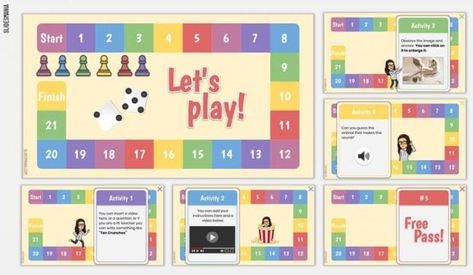 25 Fantastic Free Google Slides Templates and Themes for Teachers Powerpoint Game Templates, Board Game Template, Digital Board, Interactive Classroom, Powerpoint Games, Interactive Board, Choice Boards, Game Template, Virtual Learning