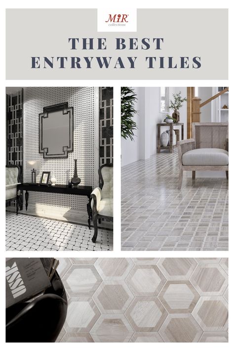 Looking for entryway floor tiles ideas that will wow? We have you covered. Using entryway floor tiles or wall tiles can give an intstant appeal in any home or commercial space. Learn how to use entryway tiles on the blog today and get a handful of entryway tile design ideas! Porcelain Tile Entryway, Foyer Floors Ideas Entryway, Front Entry Flooring, Tile Foyer Entryway, Flooring Ideas 2023, Entrance Tiles Entryway, Entry Way Tile Ideas, Entry Tile Floor Entryway, Entryway Flooring Ideas Tile