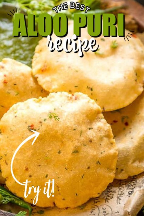 Aaloo Puri Recipe, Aloo Puri Recipe, Puri Recipe Indian, Aloo Poori Recipe, Amaranth Recipes, Poori Recipe, Diwali Lantern, Indian Breads, Indian Flatbread