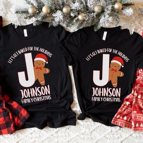 Gingerbread Man Shirt Personalized Xmas Tees Family Christmas - Etsy Personalized Christmas Shirts, Group Matching, Unique Stocking Stuffers, Matching Christmas Shirts, Christmas Names, Xmas Tees, Christmas Gingerbread Men, Man Shirt, Family Christmas Shirts