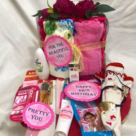 Your sister is turning 18, and as an elder sister you want to make it memorable. Handpicked cosmetic items, packed in a beautiful platter.  #giftideas #giftsforher #fashion #giftshop #birthday #cosmetics #Makeupkit #accessories #shoplocal #flowers #personalisedgifts #presents #shopping #craft #bhfyp #livecreatively #ForSale #order #classes #handicraft #style For more designs visit http://www.craftconnectstudio.com/sub-category/gifts---ideas---desings- Call:8584925772 Elder Sister, Diwali Greetings, Gift Inspo, Cosmetic Items, The Boss, Makeup Kit, Gifts Ideas, Easy Crafts, Gift Shop