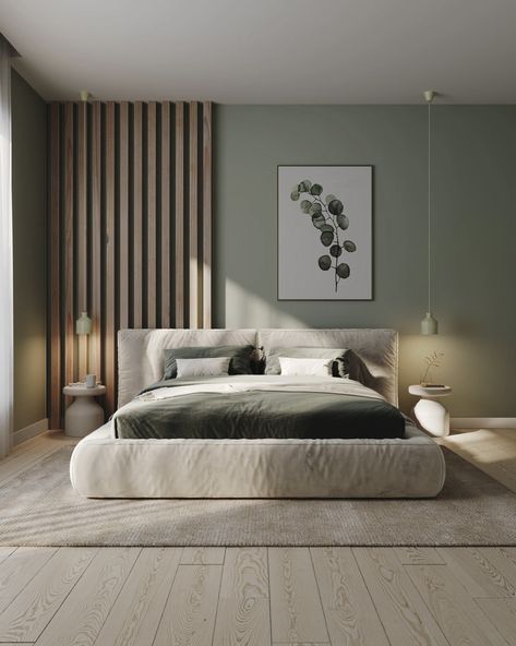 Sage Green Bedroom, Dekorasi Kamar Tidur, Bilik Tidur, 아파트 인테리어, Perfect Bedroom, Couple Bedroom, Modern Bedroom Design, Bedroom Refresh, Bedroom Green